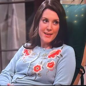 VTG Lucky Brand Y2K cashmere floral embroidered cardigan sweater ASO Two 1/2 Men